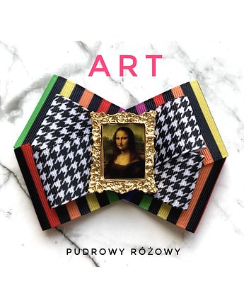 Brosza  ART z obrazem Mona LisaNEW 1szt, Pudrowy Różowy