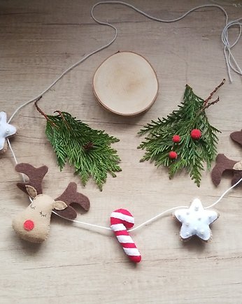 Świąteczna girlanda, Marmys Felt Studio