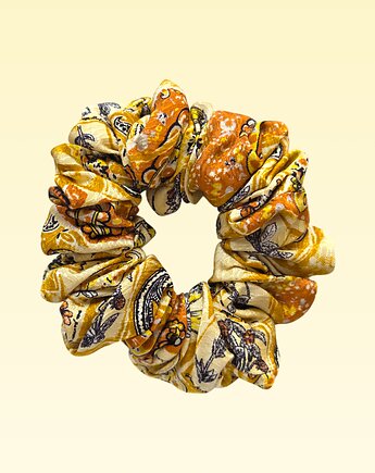 Scrunchie MIDI żółta vintage, mi.KREO