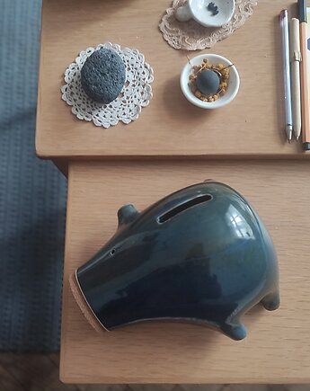 Świnka Skarbonka PIGGYB 2.0 granatowa błyszcząca, Mazurek and things