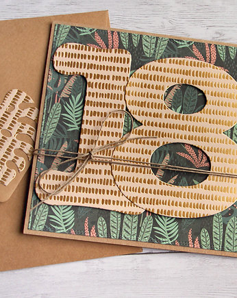 18-te urodziny : KARTKA URODZINOWA : glam : jungle, kaktusia