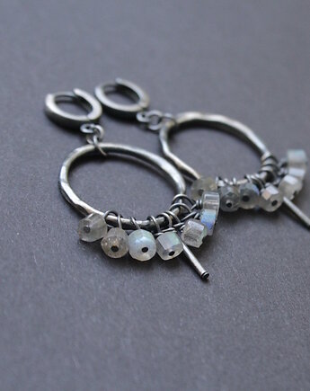 Kolczyki Labradoryty na kole, fado