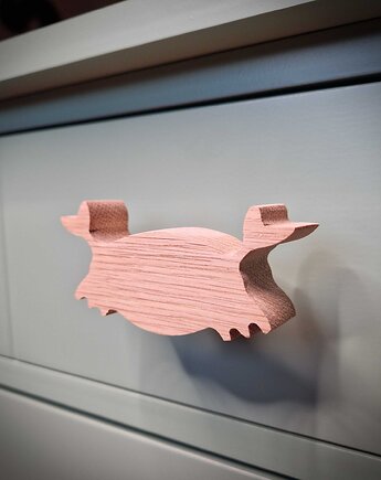 Drewniane gałki do mebli, z drewna, MORSKIE, krab, Drewniane dodatki