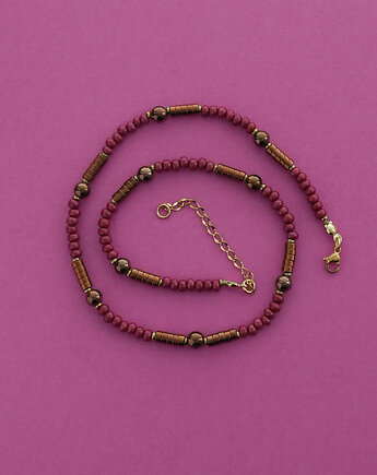 Naszyjnik choker ceglasto miedziany, AT NOON