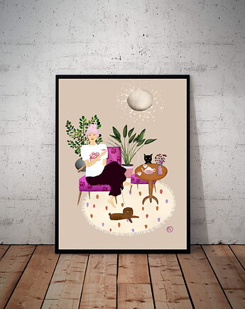 Plakat Lazy Day, kordecka art