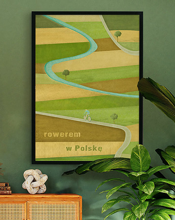 Rowerem w Polskę - plakat fine art, minimalmill