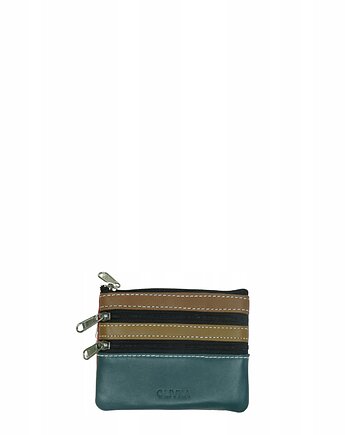 Saszetka skórzana na klucze z kółkiem monety bilonówka skórzana OLIVKA, Olivka Warsaw