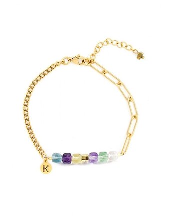 Bestseller! Bransoletka z kostek magicznego Fluorytu, Kulka Bransoletki