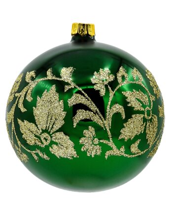Bombka okrągła z ornamentem: zielona, Syn Bombkarza