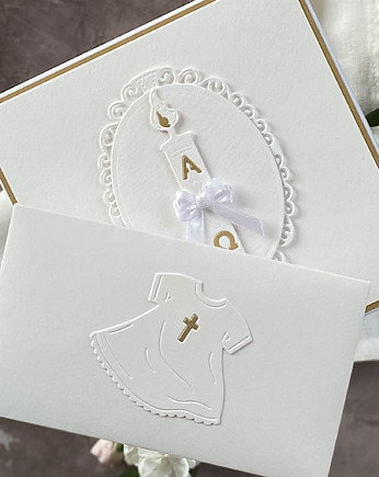 Kartka na chrzest z pudełkiem i kopertą, C56, Anna Art and Crafts