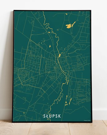Mapa Słupska - plakat - różne kolory, Mappy Maps