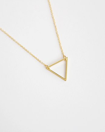 16k Gold Plated Triangle Necklace, Le Boho Bleu