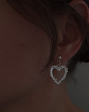 Kolczyki Serce srebro, Vander jewelry