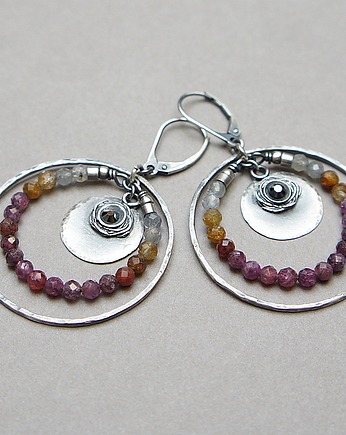 Wianki  circle /sapphire/ - kolczyki