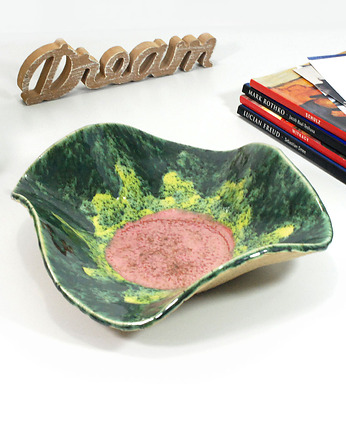 Ceramiczna misa dekoracyjna kwiat - do salonu, łazienki lub sypialni, 10FingersArt