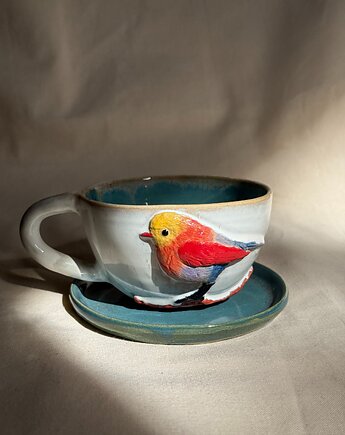 Talerzyk ceramiczny - morski, szkliwiona.art
