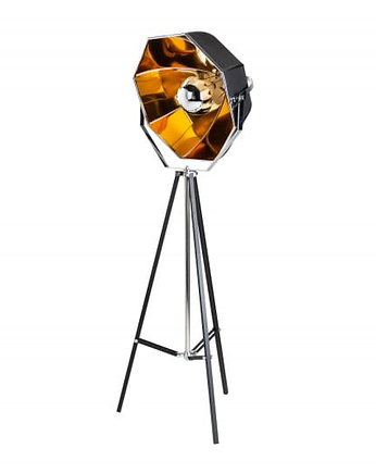 Lampa stojąca podłogowa Studio czarna złota loftowa industrialna160cm, Home Design
