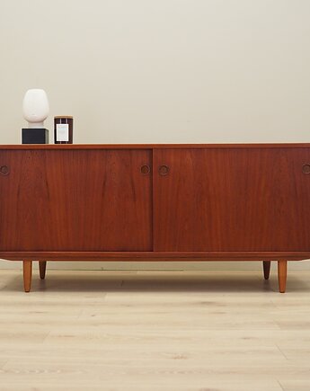 Szafka tekowa, duński design, lata 70, produkcja: Dania, Przetwory design
