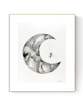 Grafika 40X50 cm wykonana ręcznie, MiniMalArt
