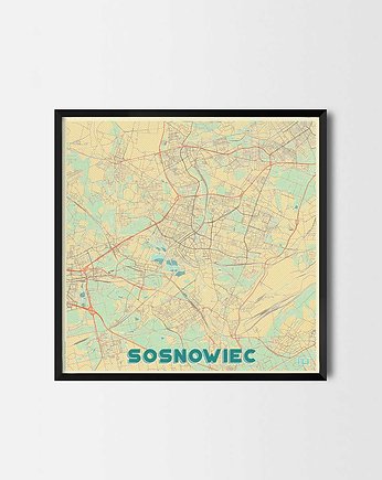 Plakat Sosnowiec Retro - CityArtPosters, CityArtPosters