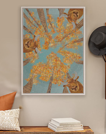 Puszcza Białowieska - plakat 50x70 cm fine art, minimalmill