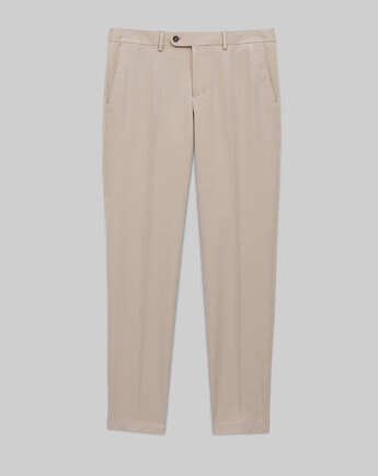 Spodnie do zestawu lido 02 beżowy slim fit, BORGIO