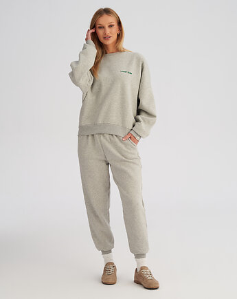 Spodnie dresowe LOOSE FIT soft grey damskie, HARP TEAM