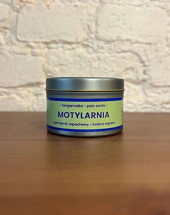 Świeca sojowa Motylarnia - bergamotka, palo santo, Kams Candles Diary