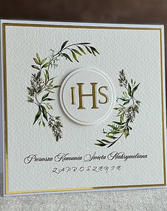 Zaproszenia na komunię, wzór 4A, Anna Art and Crafts