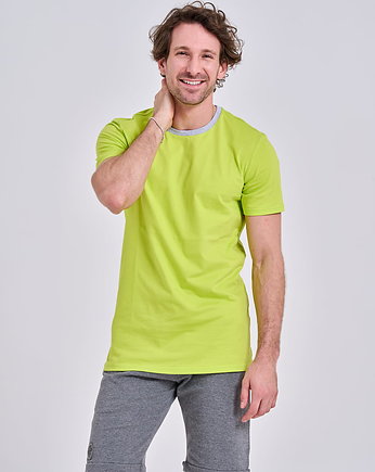 Koszulka męska limonka fluo - t-shirt odCZAPY - Rozmiar: L, odczapy
