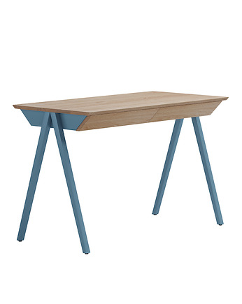 Błękitne  biurko vogel M 120x60 cm, borcas