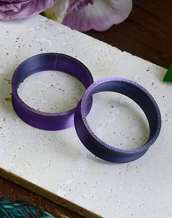 Tunele do uszu 10-100mm / czarno-fioletowe / plugi, tunele siodłowe, Spirit Of Copper