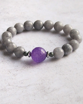 Purple point : jadeit : bransoletka, kaktusia