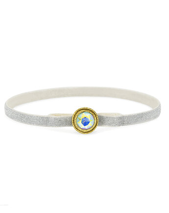 Bransoletka  srebrna   kokarda z kryształem, lulukalina