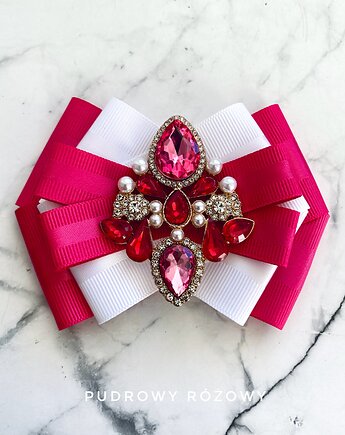 Brosza z kryształami w kolorze różowym    New, Pudrowy Różowy