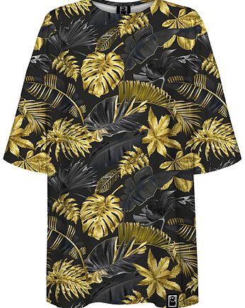 DR.CROW T-shirt Damski Oversize Liście, DrCrow