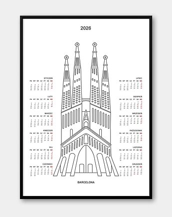 Kalendarz Barcelona 2026, Pracownia Och Art