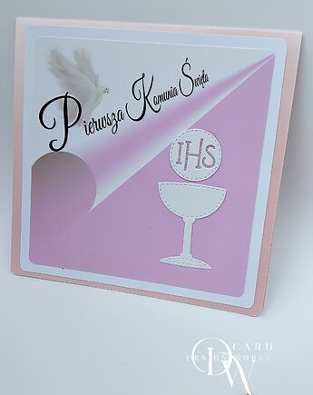 Pamiątka Komunii dla chłopca, dziewczynki, kartka, Card Design World