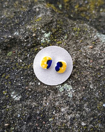 Kolczyki ceramiczne Bolesławiec, biżuteria z talerzy