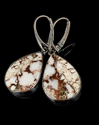 Kolczyki srebrne wild horse jaspisy, Pracownia Neores