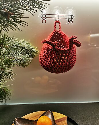Bawełniany koszyk wiszący renifer, świąteczna dekoracja kuchni, Lana Design