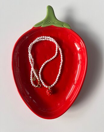 Naszyjnik z masy perłowej z truskawką, Juicy Beads