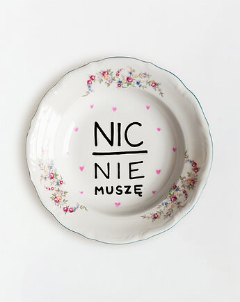 Talerz na ścianę - nic nie muszę, EMPE artstudio