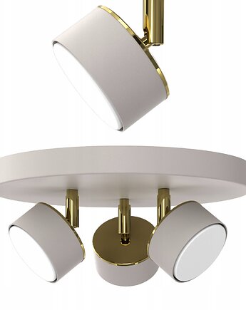 Plafon Sufitowy Jasny Kaszmir ze złotym + 3 x żarówa Gx53, Fabryka Lamp