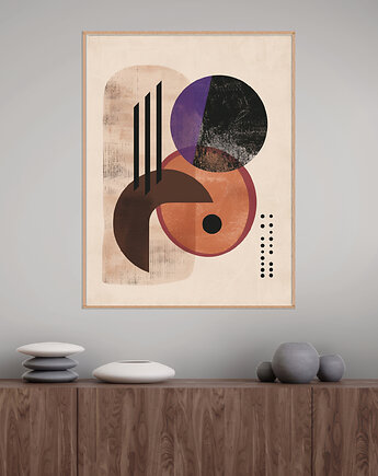 Geometria natury - Plakat, druk - Minimalizm, Boho, Loft #45, Black Sapphire Art