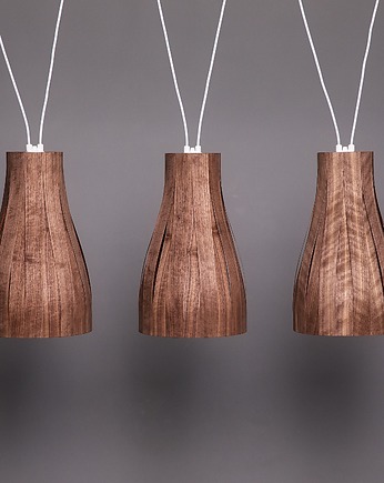 INES SMALL - zestaw 3 lamp z naturalnego drewna, VENE DESIGN 