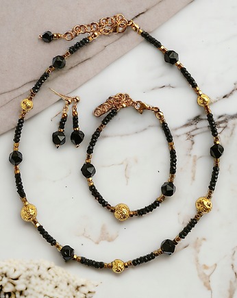 KOMPLET naszyjnik, bransoletka, kolczyki GLAM : krótki naszyjnik, kaktusia