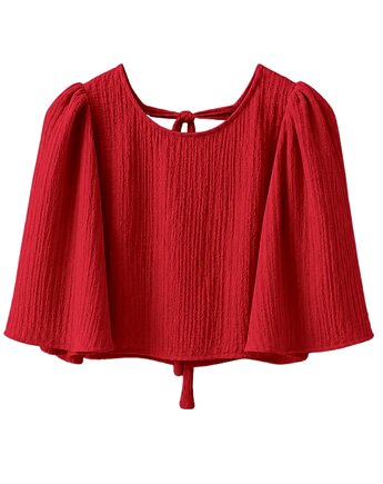 Red - muślinowa bluzka z rozkloszowanymi rękawkami, Bohemian Soul atelier by M.