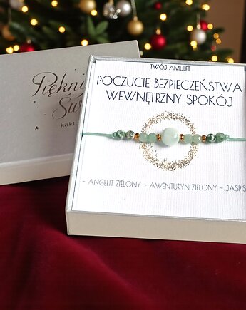 Amulet - POCZUCIE BEZPIECZEŃSTWA, wewnętrzny spokój - świąteczne pudełko, kaktusia