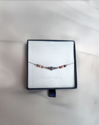 Kianit, mokait, rodonit - unikalna bransoletka, Moui